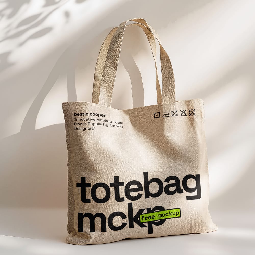 Free Fabric Tote Bag Mockup PSD