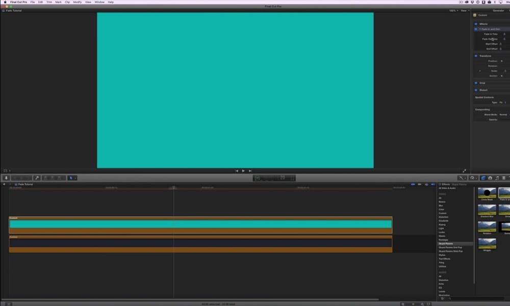 Free Fade Effect for Final Cut Pro