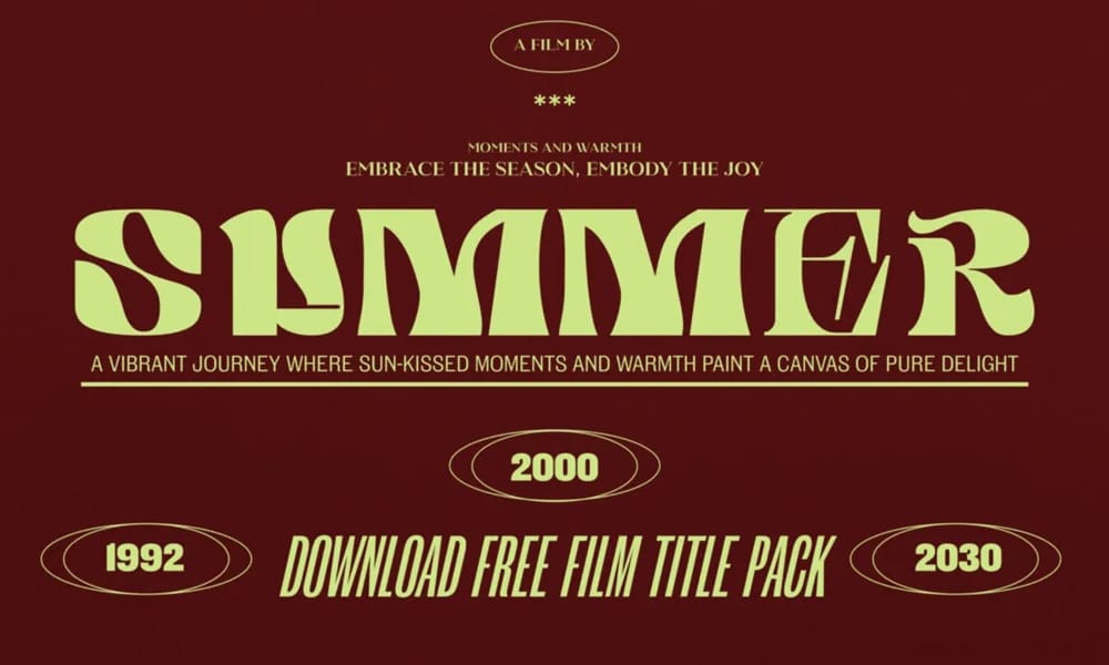 Free Film Title For Davinci Resolve