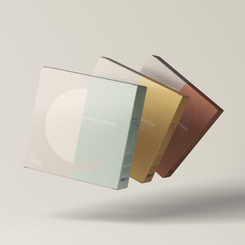 Free Floating Square Boxes Mockup PSD