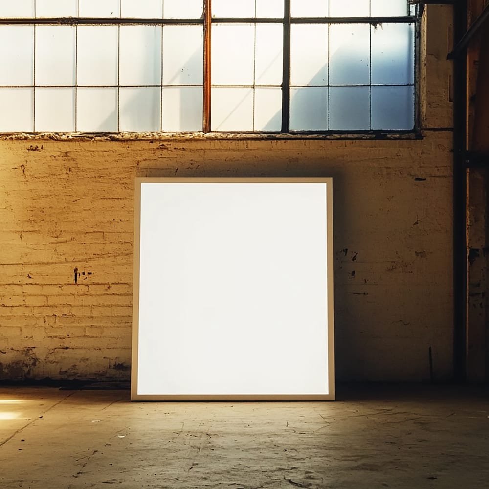 Free Frame Mockup with Workshop Environment PSD