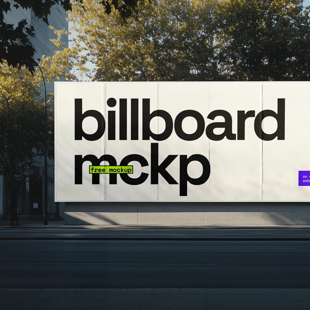 Free High-Quality Outdoor Advertising Billboard Mockup PSD