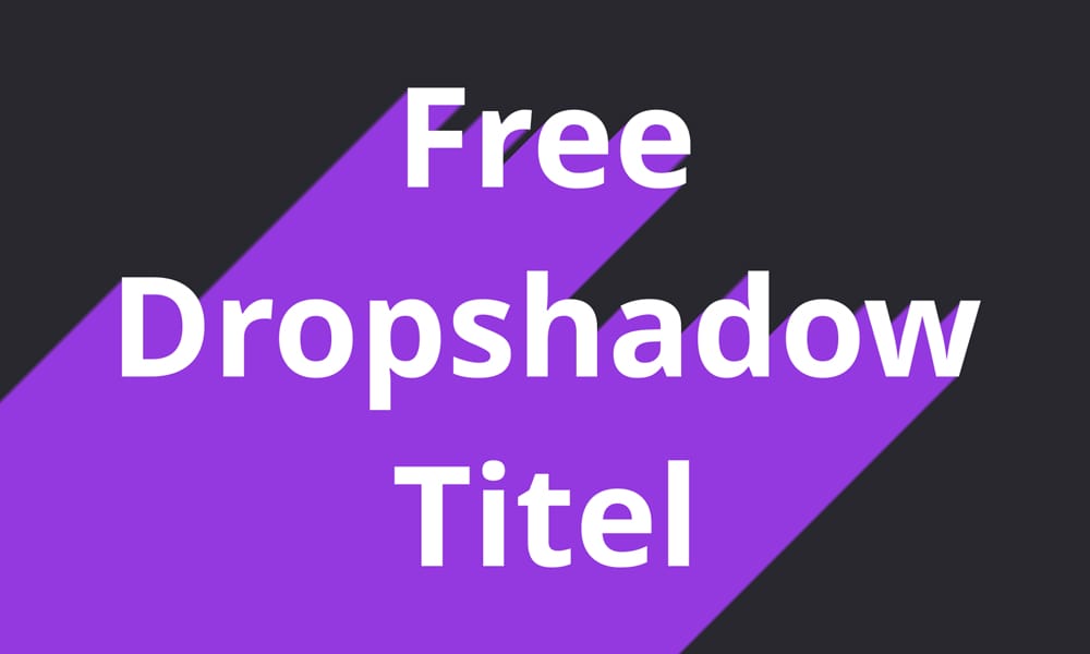 Free Infinite Dropshadow Title Template