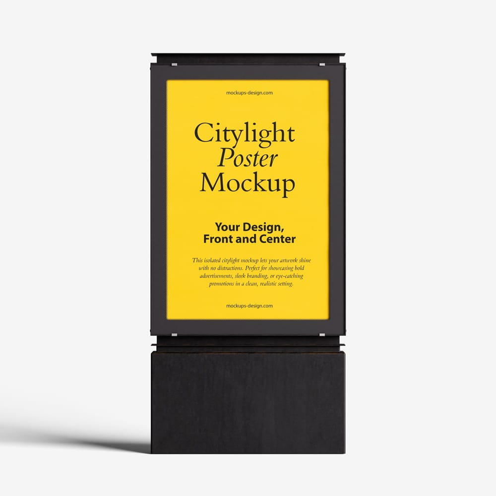 Free Isolated Citylight Poster Mockup PSD