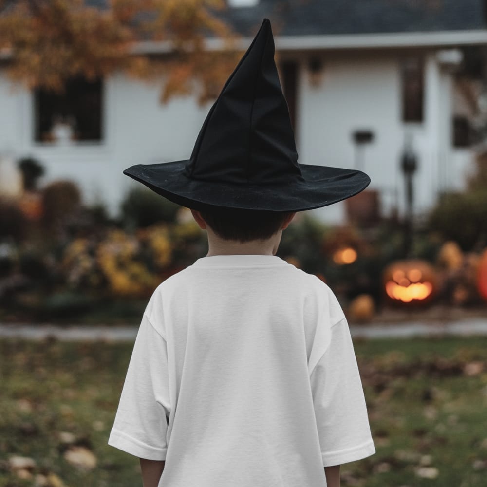 Free Kids T-shirt Mockup for Halloween PSD