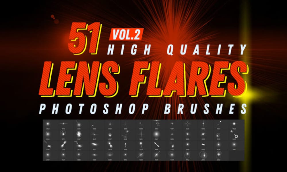 Free Lens Flares Photoshop Brushes