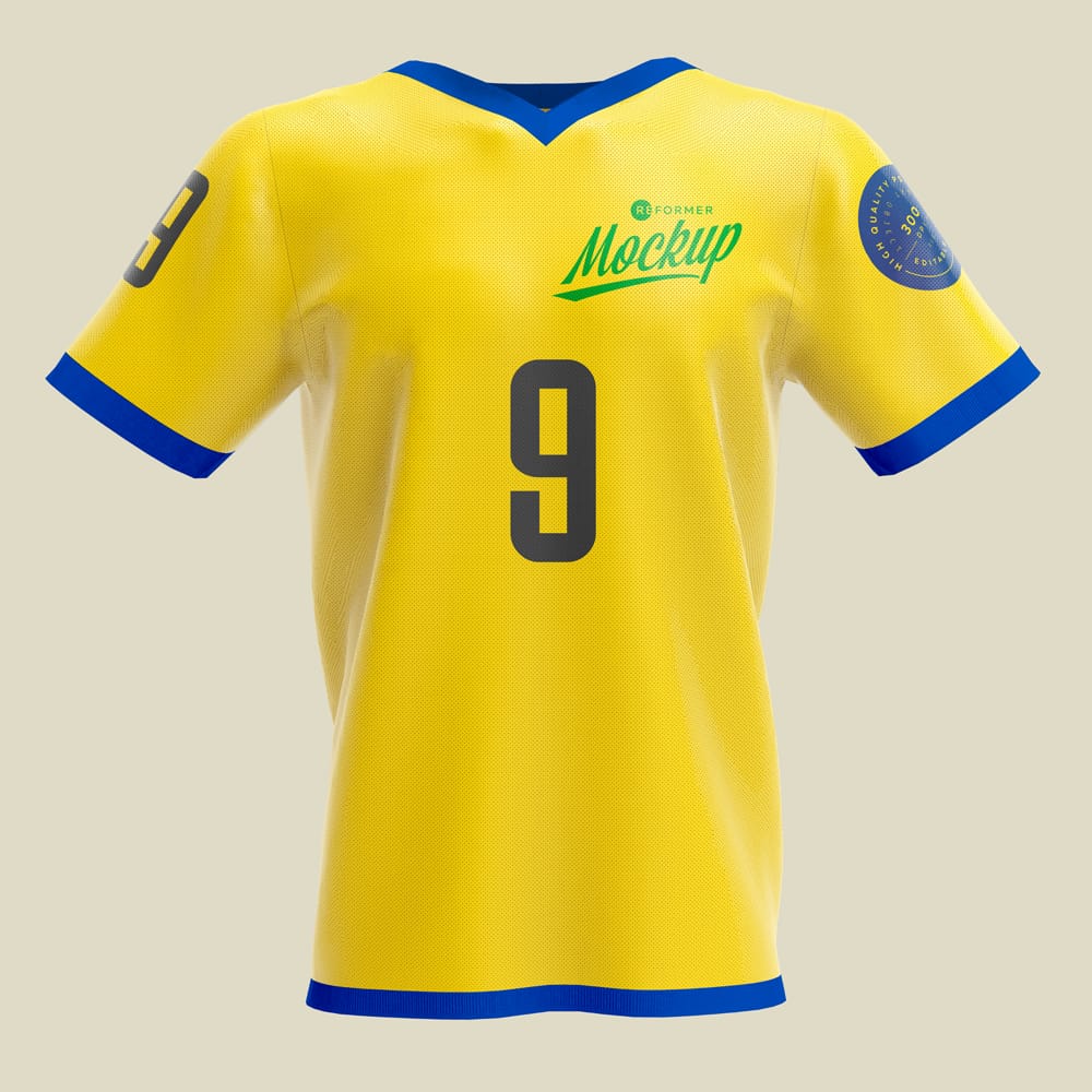 Free Men's T-Shirt Front View Mockup PSD