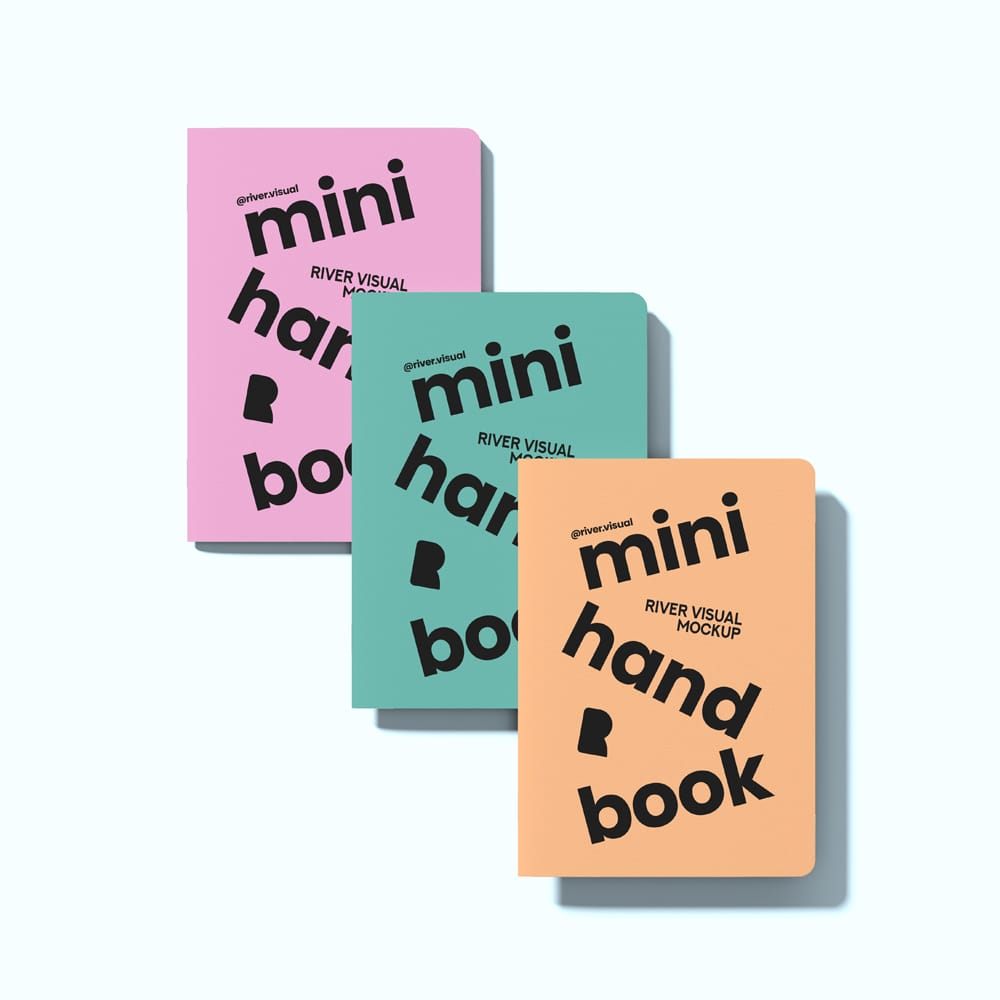 Free Mini Hand Book Mockup PSD