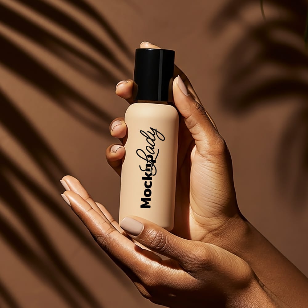 Free Minimalist Cosmetic Bottle Mockup Template PSD