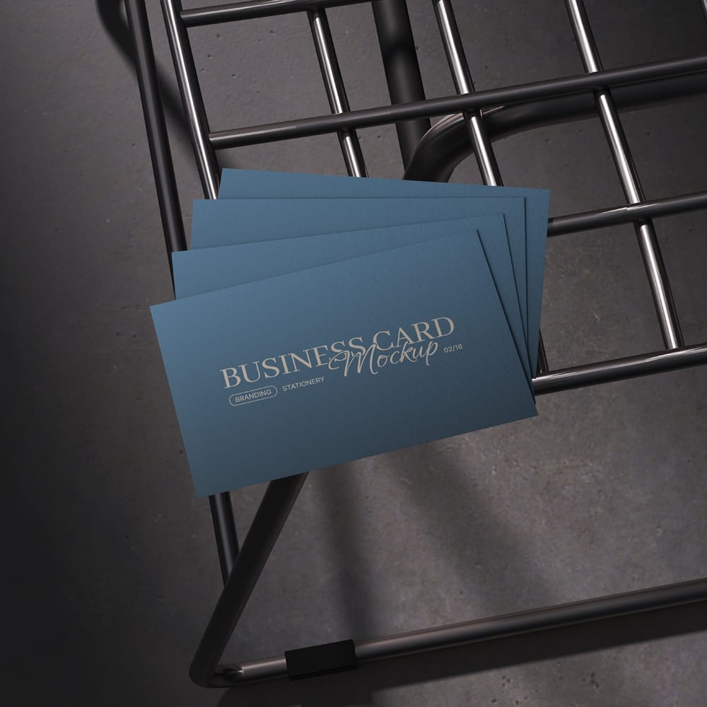 Free Modern Business Card Mockup for Professional Display PSD