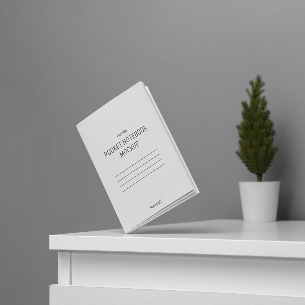Free Pocket Notebook Mockup PSD