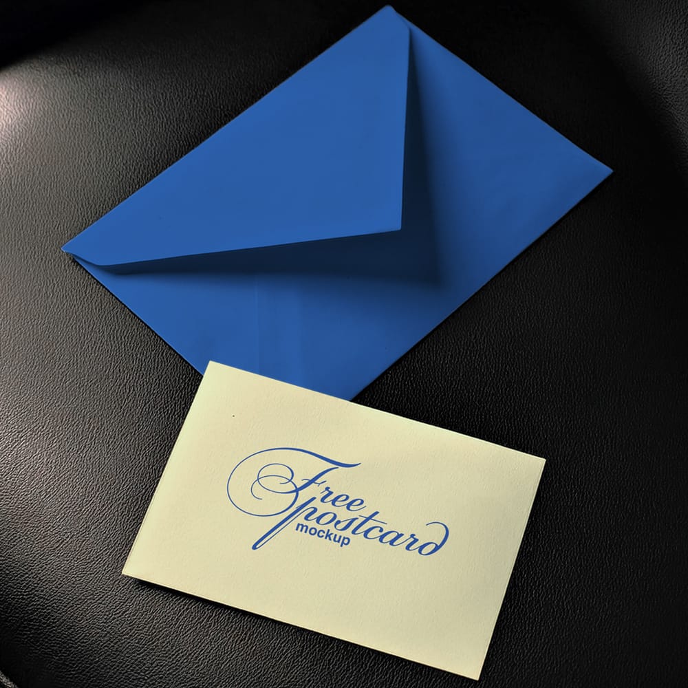 Free Postcard Mockup Template PSD