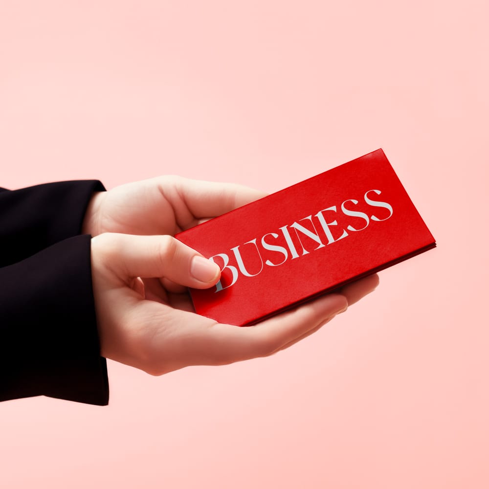 Free Realistic Business Card Mockup on Hand PSD