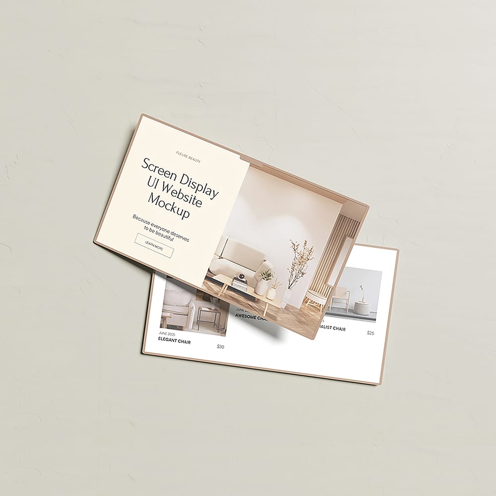 Free Screen Display Mockup PSD