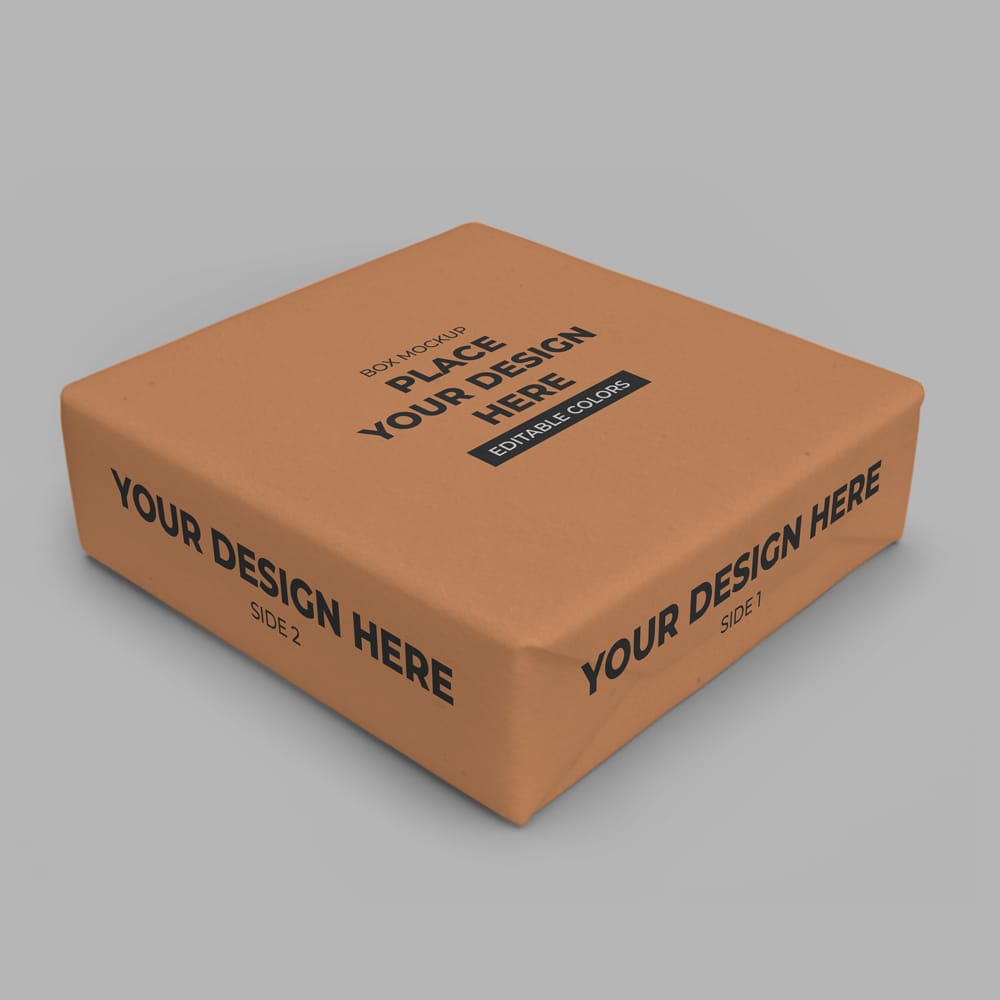 Free Soap Box Packaging Mockup Template PSD