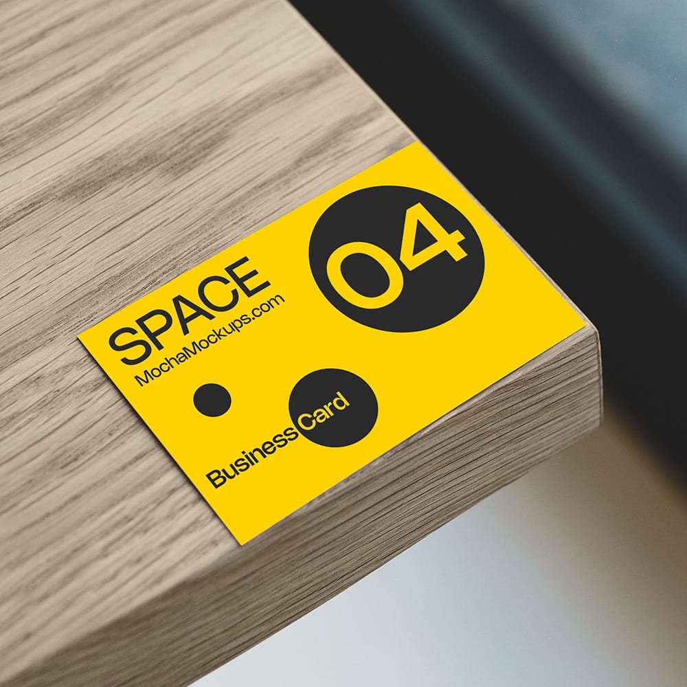 Free Space Business Card Mockup PSD