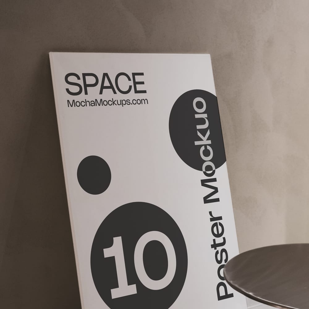 Free Space Poster Mockup PSD