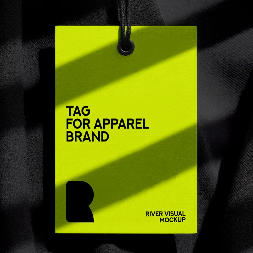Free Tag For Apparel Branding Mockup PSD