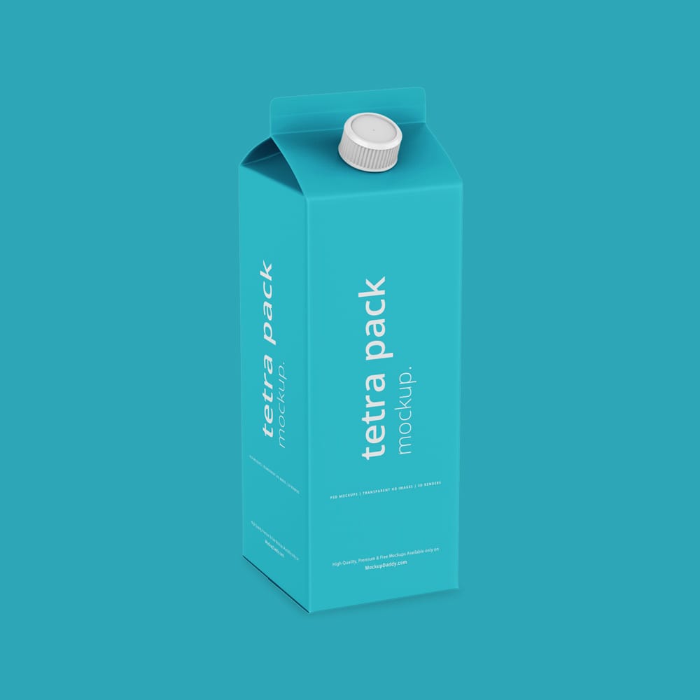Free Tetra Pack Mockup PSD