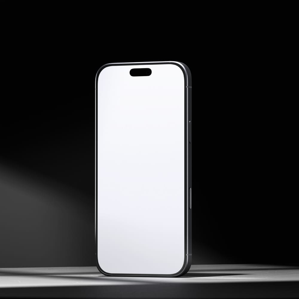 Free iPhone 16 Pro Max Mockup 4 Misty Glow PSD