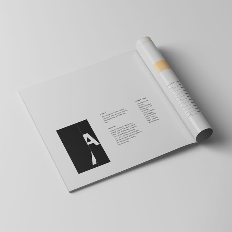 Half Open Square Magazine Mockup PSD