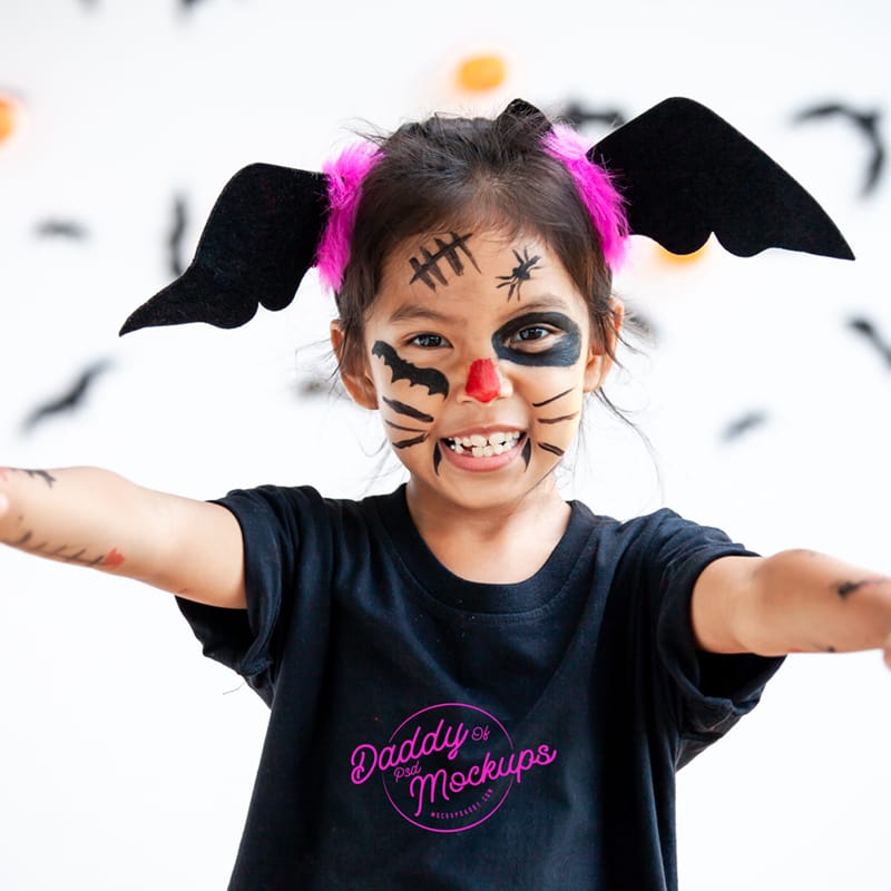 Halloween T-Shirt Mockup Template PSD