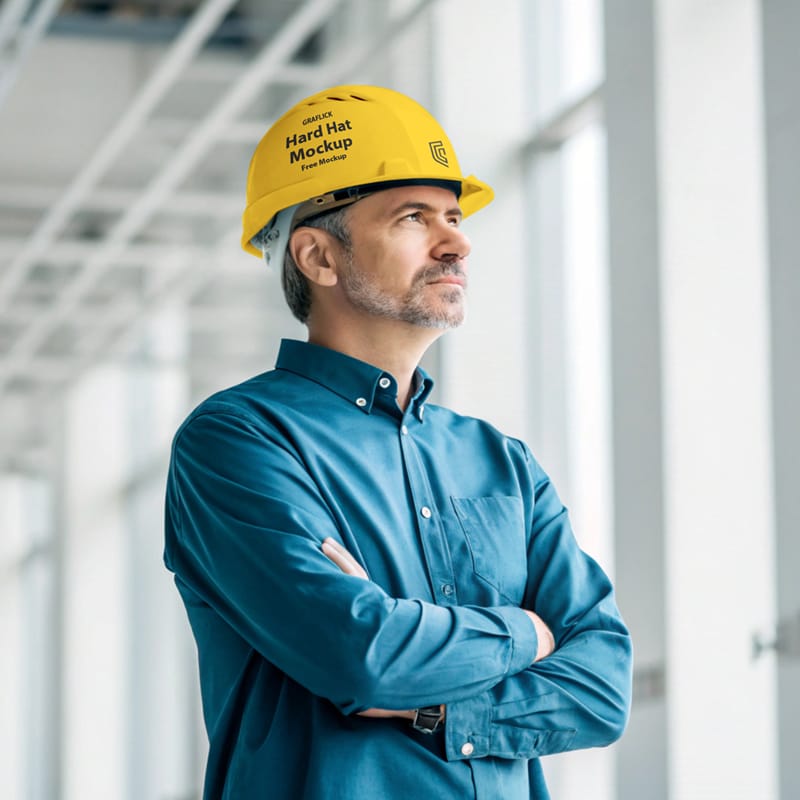 Hard Hat Mockup PSD