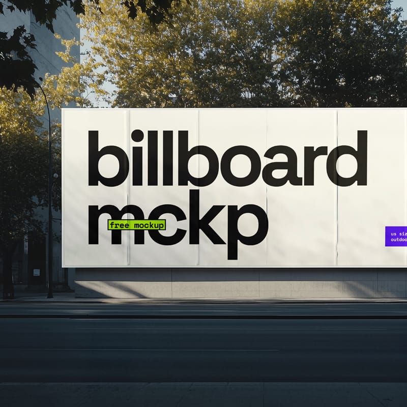 High-Quality Outdoor Advertising Billboard Mockup PSD