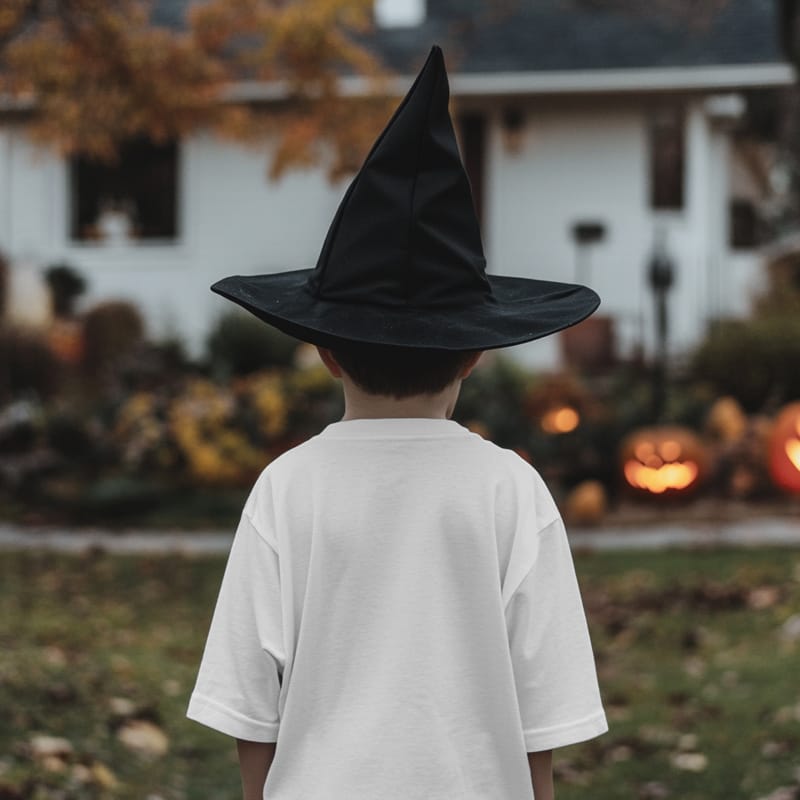 Kids T-shirt Mockup for Halloween PSD