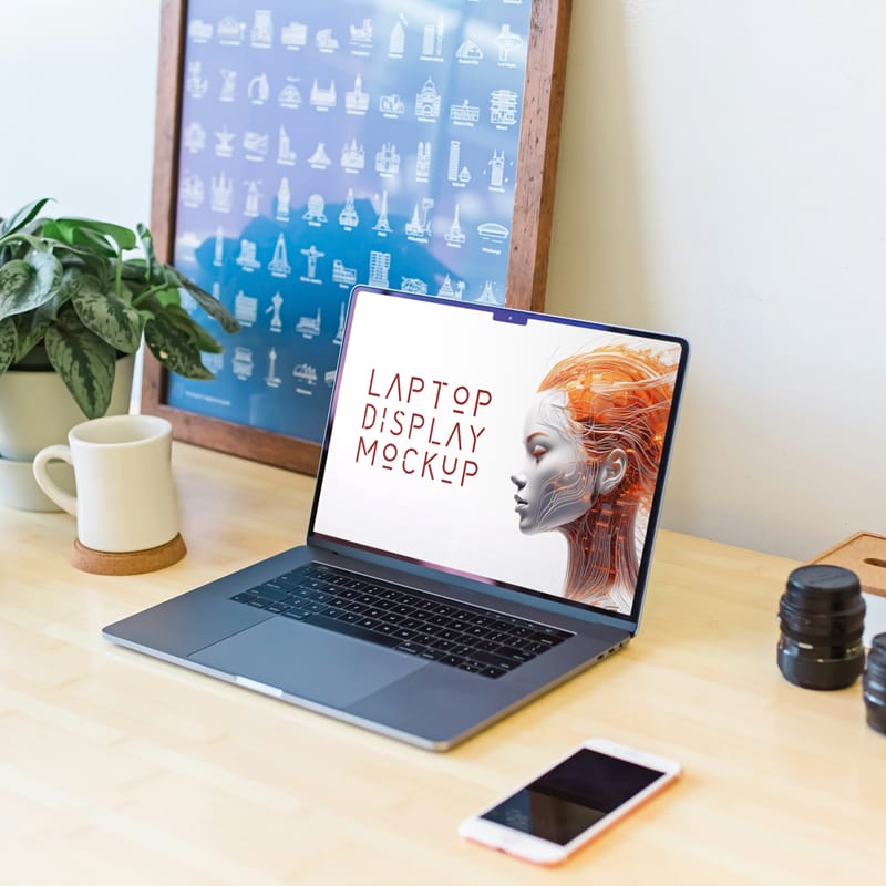 Laptop MacBook Screen Mockup PSD