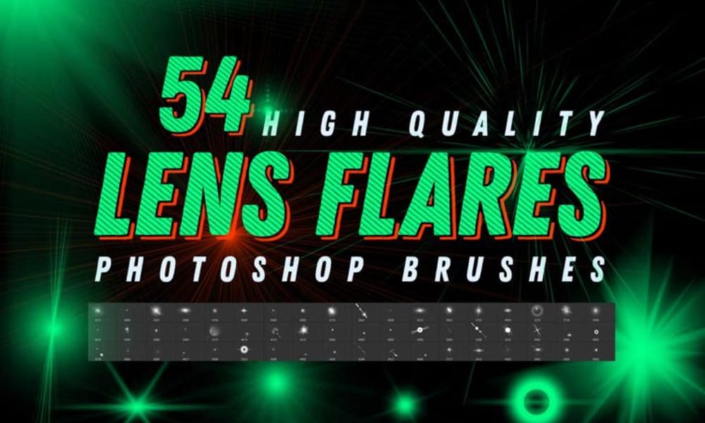 Lens Flares Photoshop Brushes