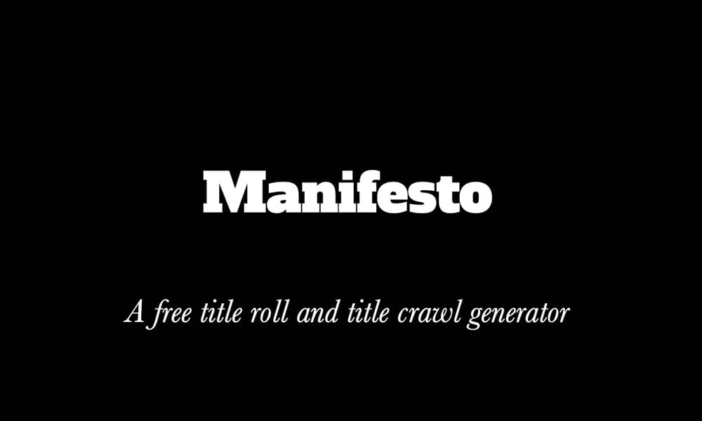 Manifesto