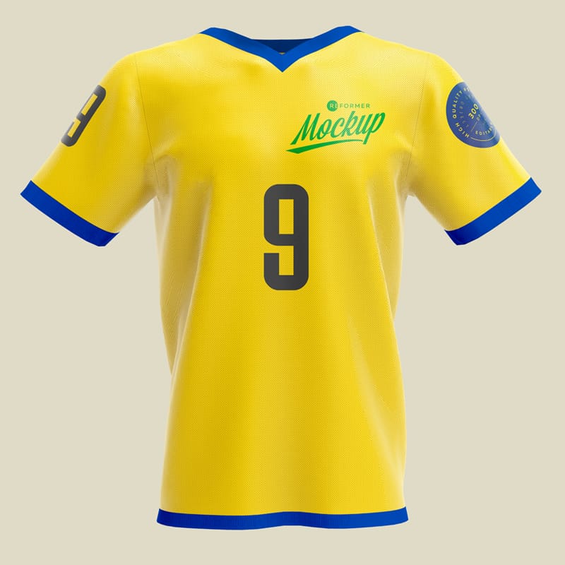 Men's T-Shirt Front View Mockup PSD