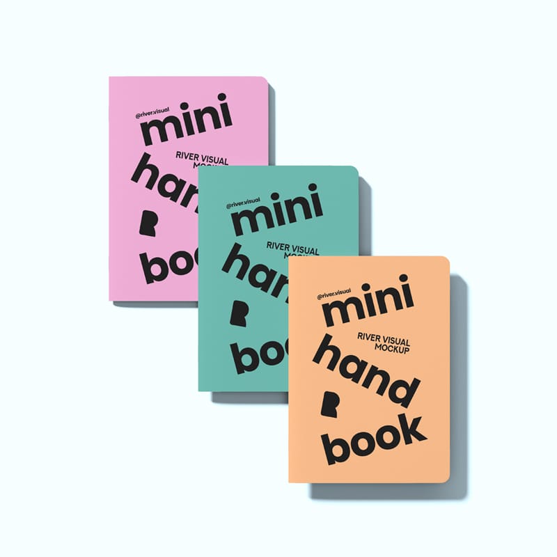Mini Hand Book Mockup PSD