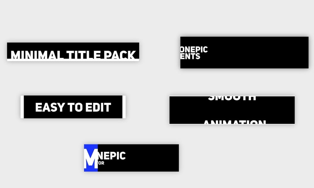 Minimal Title Pack for Davinci Resolve