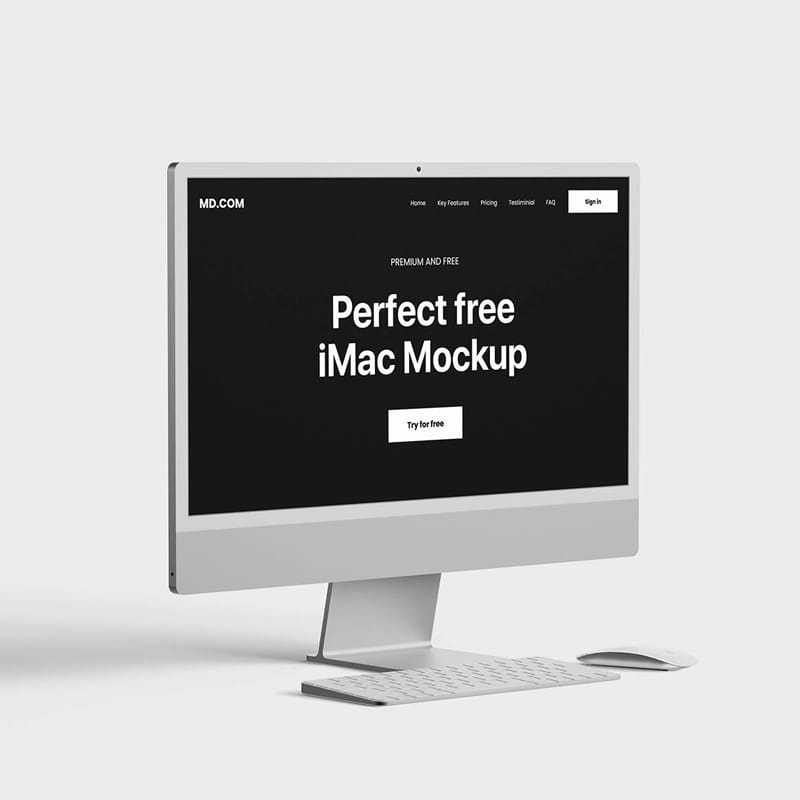 Minimal iMac Mockup PSD