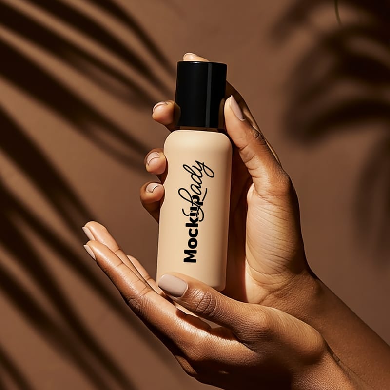 Minimalist Cosmetic Bottle Mockup Template PSD