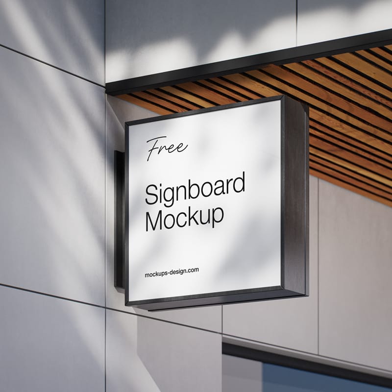 Modern Advertising Signboard Mockup PSD