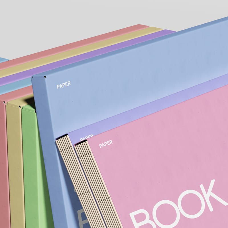 Multicolor Book Cover Mockup PSD