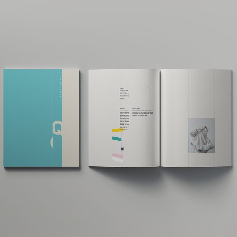 Perfect Binding Letter Magazine Mockup PSD
