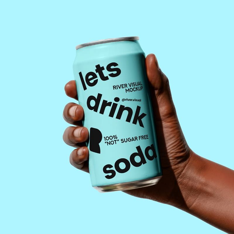 Photorealistic Can Mockup Template PSD