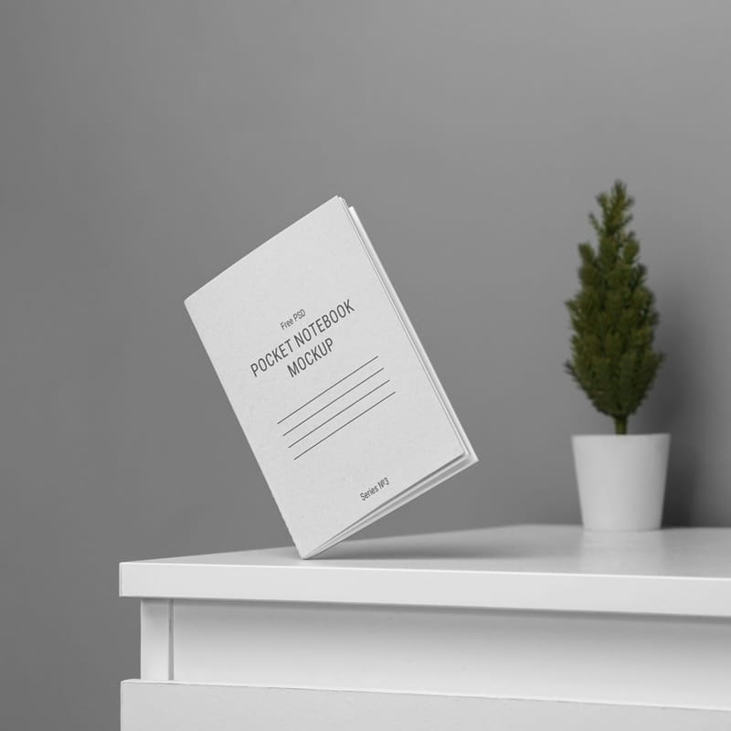 Pocket Notebook Mockup PSD
