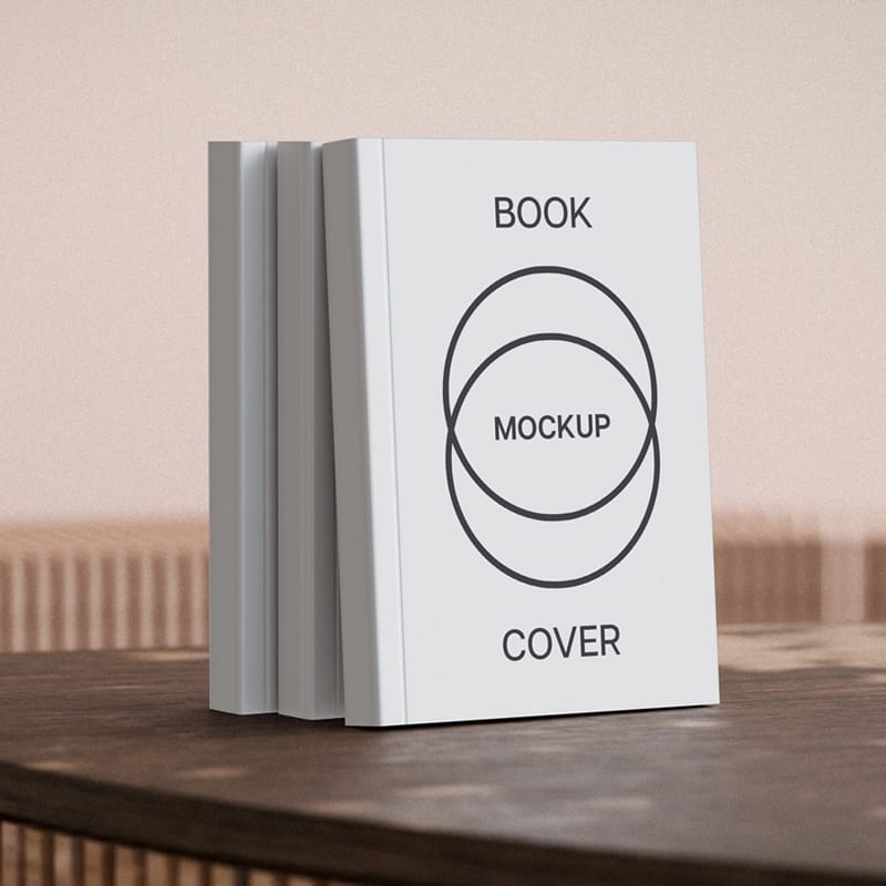 Realistic Book Covers Mockup PSD