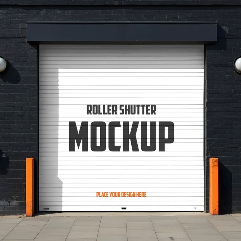 Roller Shutter Mockup PSD