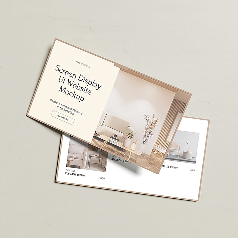 Screen Display Mockup PSD