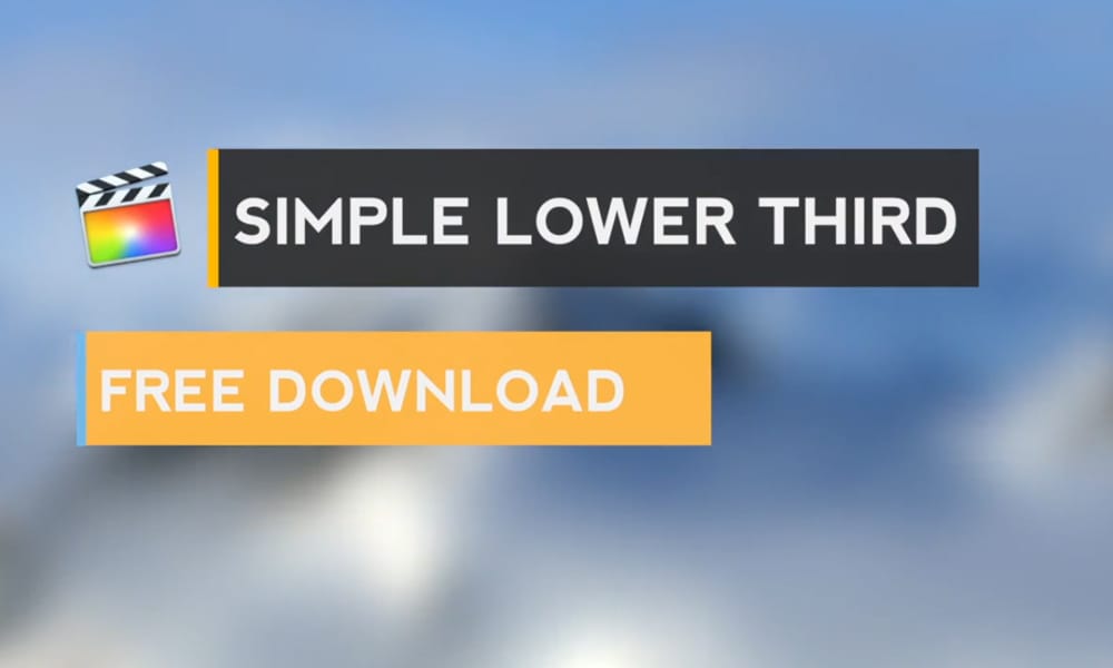 Simple Lower Thirds for Final Cut Pro