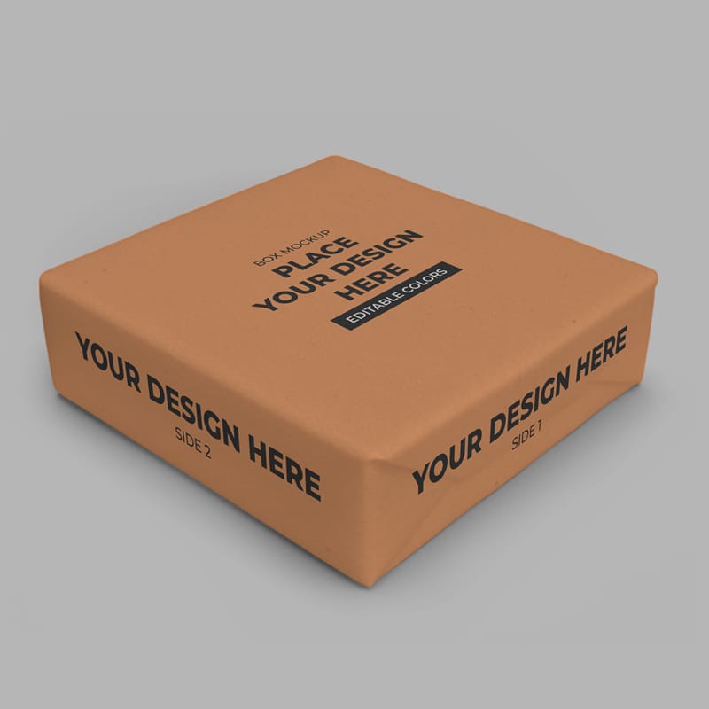 Soap Box Packaging Mockup Template PSD