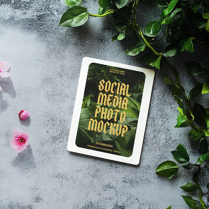 Social Media Photo Mockup PSD