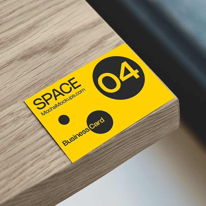 Space Business Card Mockup PSD