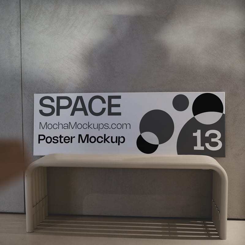 Space Poster Mockup Template PSD